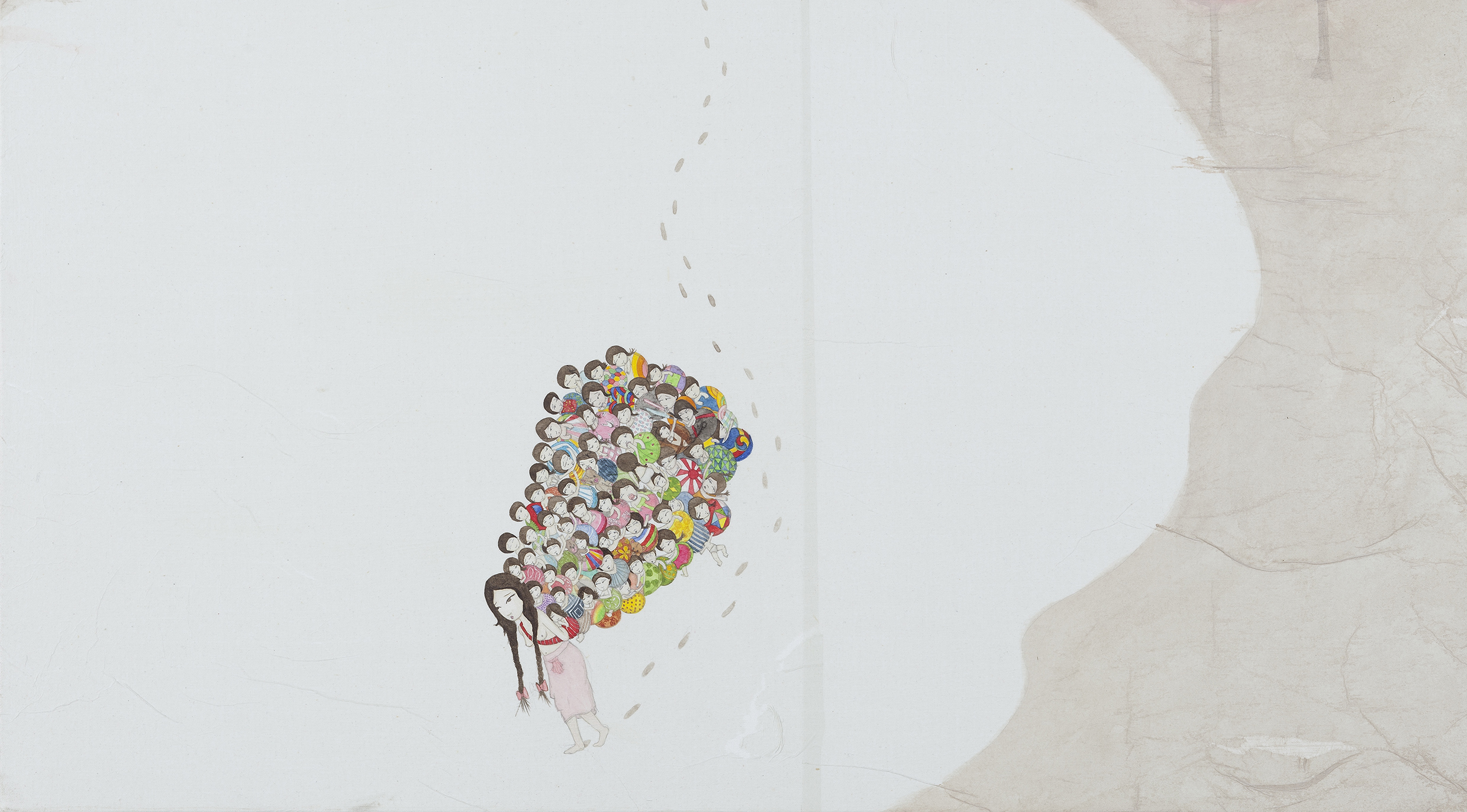 Artwork by Kyung Jeon titled Podegi Pink Trees, 2012